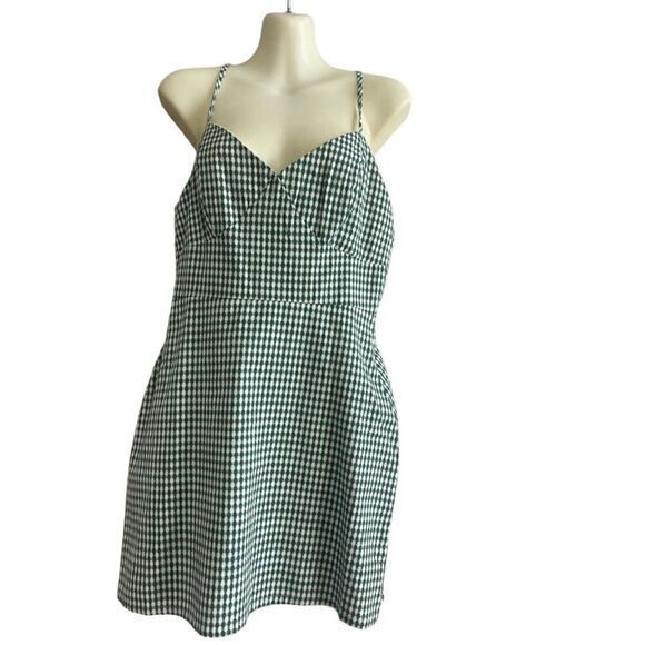 Hurley Sample Piece‎ Spaghetti Strap Checkered Dress Size Small - Picture 8 of 16